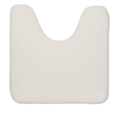 Contour Bath Rug Memory Foam Mat White 20"L x 20"W