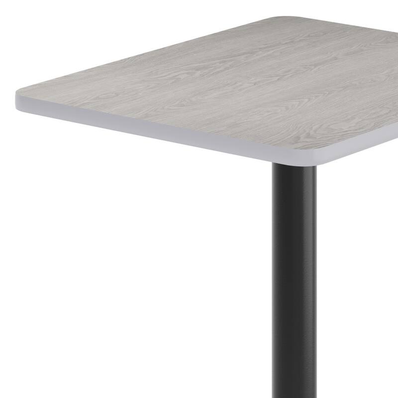 24'' x 30'' Rectangular Laminate Table Top with 18'' Round Table Height Base - 24"W x 30"D x 31.125"H