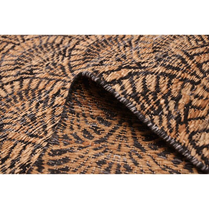 ECARPETGALLERY Flat-Weave Palas Denizli Tan Jute, Rayon Kilim - 5'3 x 7'7