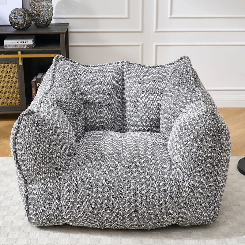 Sofa Chairs with Highly Resilient Foam for Living Rooms And Bedrooms, Comfortable Square Lazy Sofas, Sofas for Adults to Play - Grey