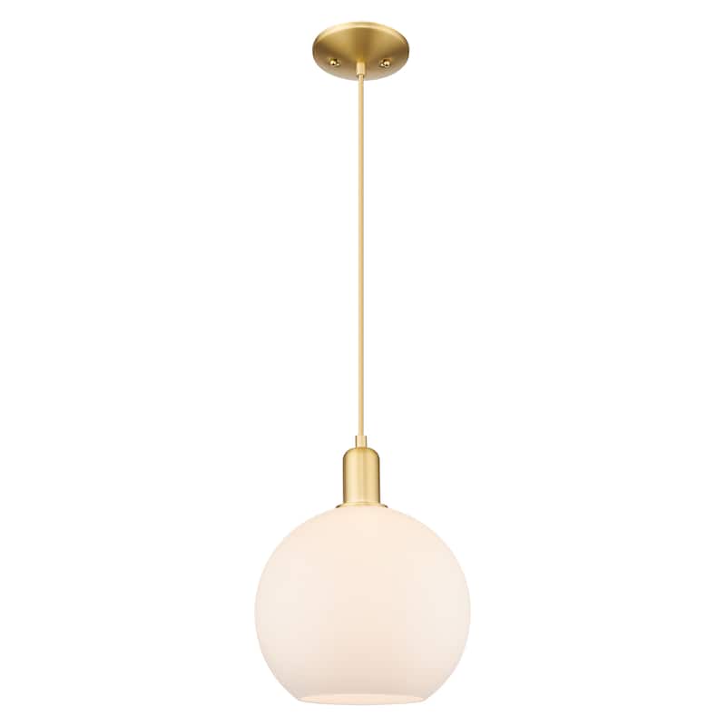 Innovations Lighting Endless Possibilities Arcadia - Athens - 1 Light 10" Cord Hung Mini Pendant - Satin Gold/Matte White