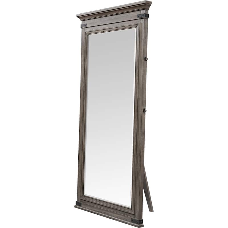 Forge Brushed Steel Floor Mirror