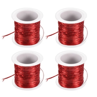 4 Rolls 25 Yards Metallic Cord Tinsel Rope Ribbon Wrap Thread - Bed ...