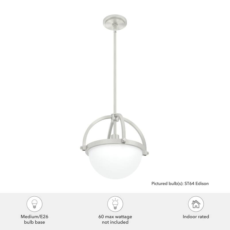 Hunter Wedgefield 1 Light Pendant - Kitchen Island, Dining Room, Bedroom - Contemporary, Transitional