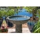 preview thumbnail 2 of 5, Olivia Bronze Patina Finish Outdoor Bird Bath - 17" Dia. x 22"H
