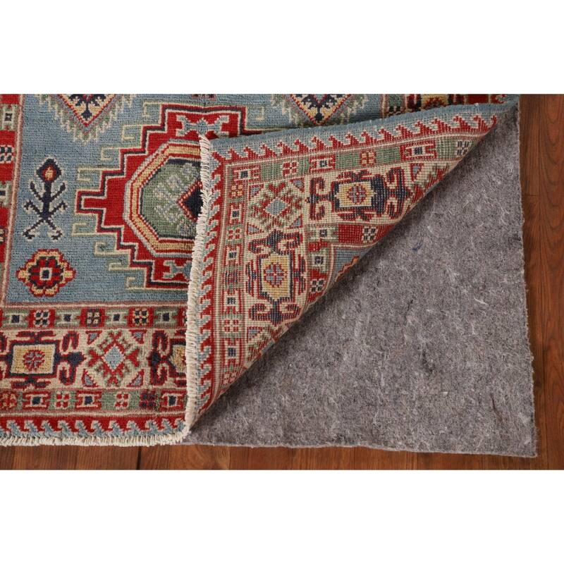 Light Blue Kazak Accent Rug Hand-Knotted Wool Carpet - 3'0"x 5'1"