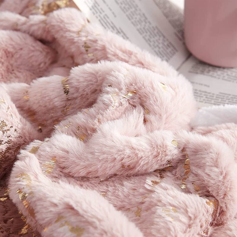 Golden Egg - Coma Inducer® Oversized Comforter Set - Peachy Pink (with Gold Foil)