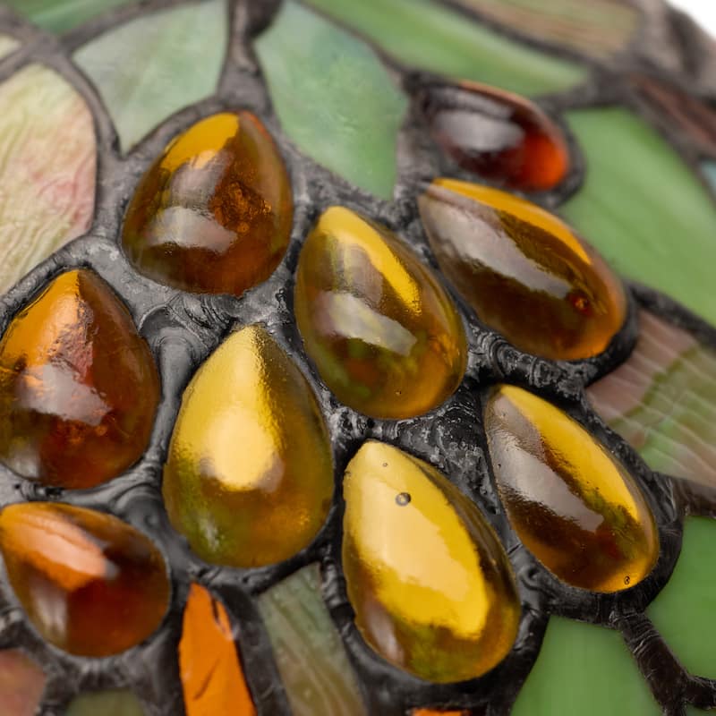 Victoria River of Goods Multicolor Tiffany Style Stained Glass Dome Shade 60-Inch Floor Lamp - 19" x 11.25" x 60"