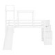 preview thumbnail 14 of 18, Playhouse Twin Size Bunk Bed with Slide Pink Tent and Tower, Blue