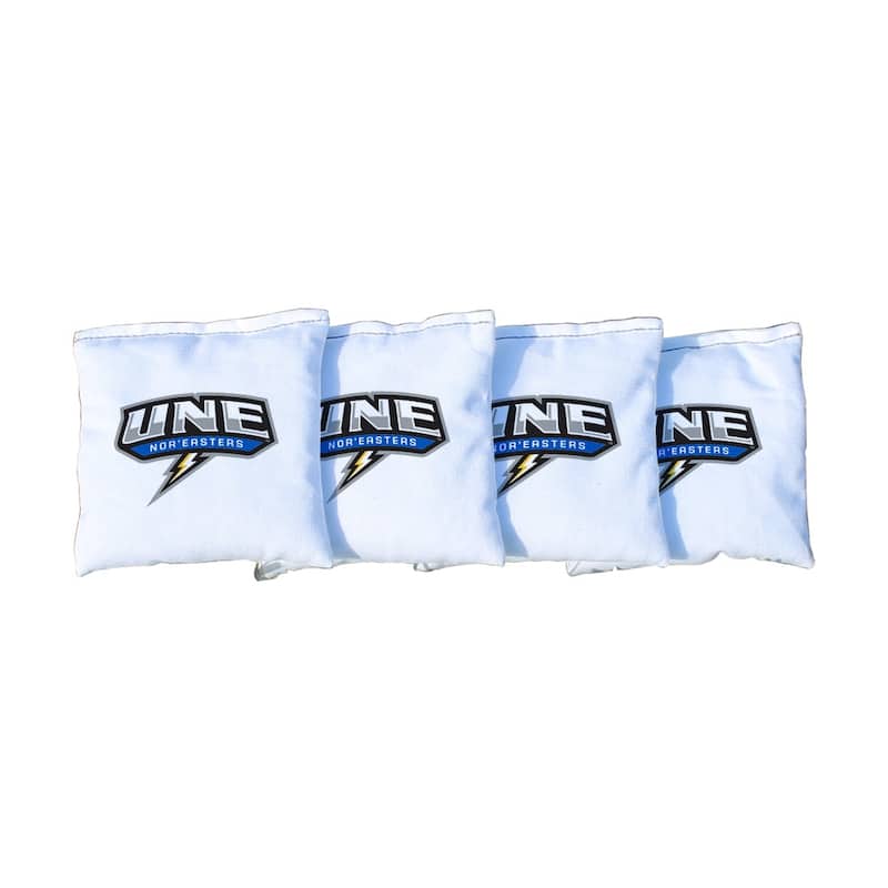 New England NorEasters White Cornhole Bags - Corn Filled