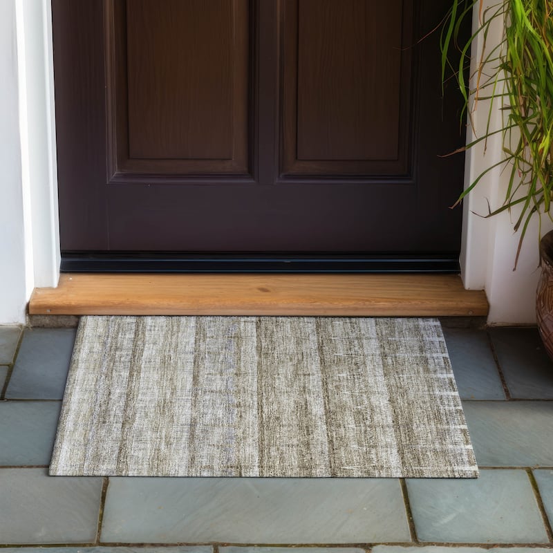 Machine Washable Indoor/ Outdoor Chantille Abstract Ombre Rug