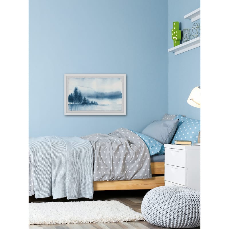 'Frozen Winter Lake' Framed Painting Print
