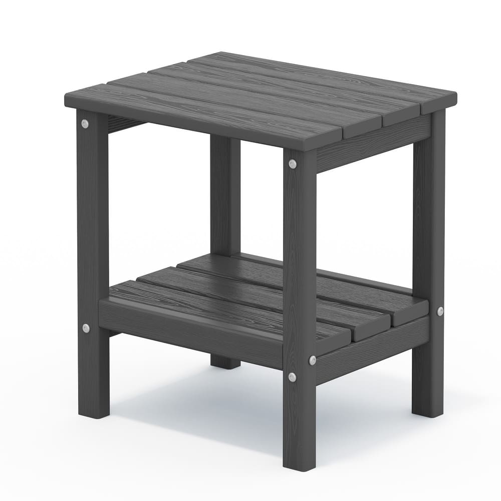Outdoor HDPE Classic Double-Layer Adirondack Side Table