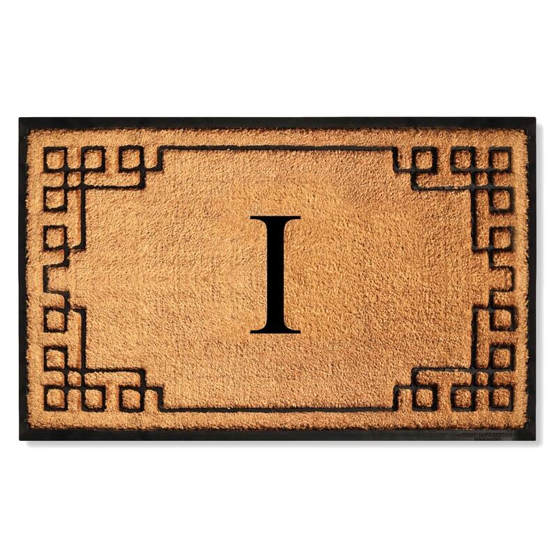 A1HC Natural Coir & Rubber Door Mat, Heavy Duty, Dirt Trapping, Long-Lasting Entrance Doormats,Thick & Durable Outdoor Entry Mat - 24" X 39" - I
