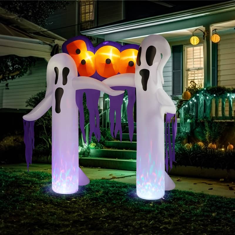 9.8FT White Ghost Archway Inflatable Halloween Outdoor Decorations