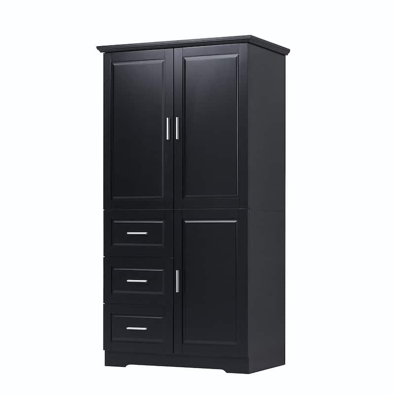 Bathroom Storage Cabinet with Drawers and Adjustable Shelf