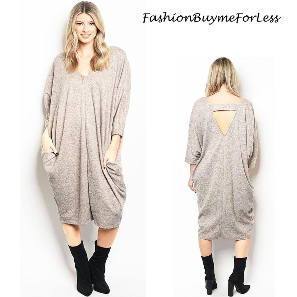 gray boho dress
