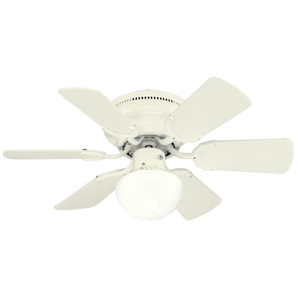 Westinghouse 7213500 Petite Single Light 6 Blade Hugger Ceiling Fan With Reversible Motor Reversible Blades And Light Kit