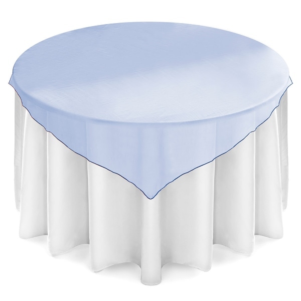 Organza Wedding Table Overlay - Tablecloth Topper 72" Square. Opens flyout.