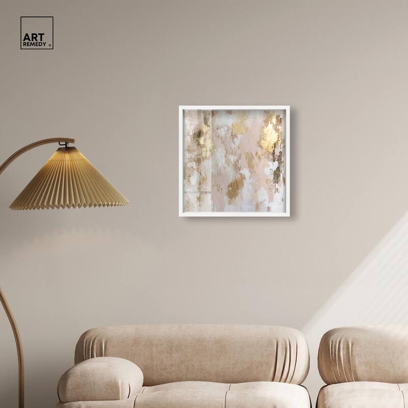 Golden Glimmer Gesture I Shadowbox by Art Remedy