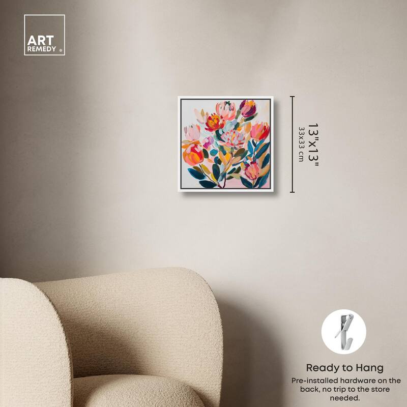 Contemporary Flora II Canvas by Art Remedy