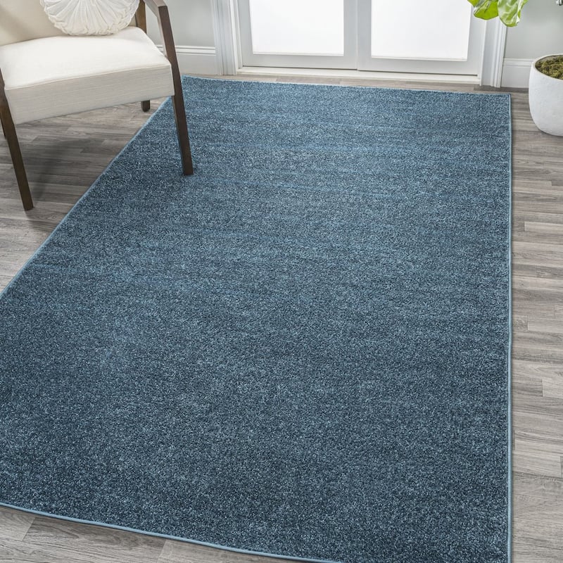 JONATHAN Y Tumbling Solid Low-Pile Area Rug - 4 X 6 - Turquoise