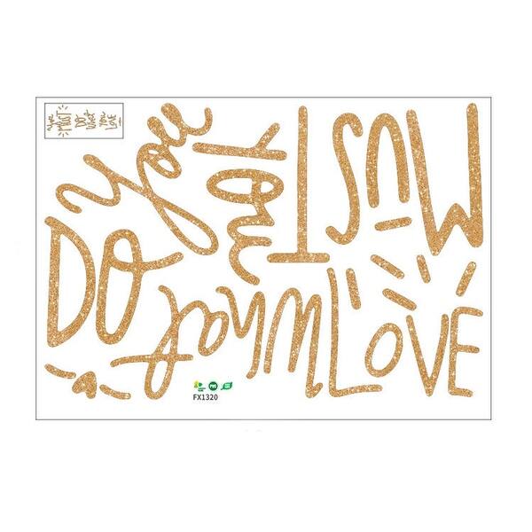 You Must Do What You Love Text Pattern Wall Stickers Removable for Home Office