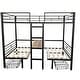 preview thumbnail 5 of 6, Twin Size Loft Bed with Table Sets Transformable to Twin over Twin Bunk Bed
