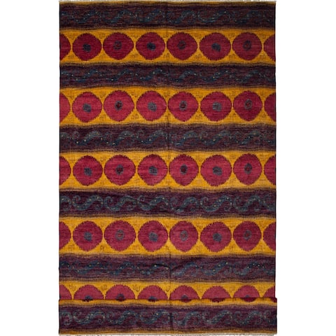 ECARPETGALLERY Hand-knotted Shalimar Red, Yellow Wool Rug - 10'5 x 20'0