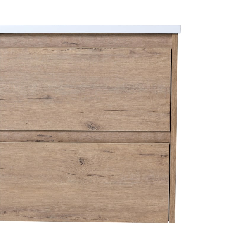 Bathroom Vanity With Sink In 24/28/30/60 Inch, Floating Bathroom Vanity With Soft Close Drawer
