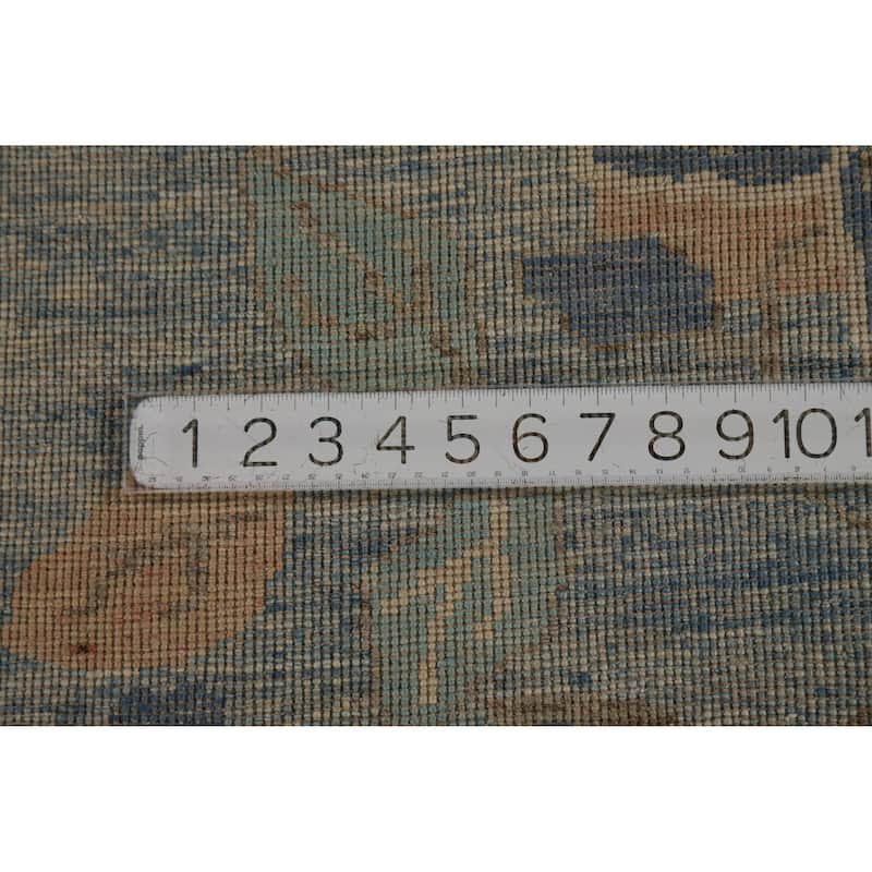 Hand Knotted Oriental 100% Wool Carpet Traditional Floral Beige & Ivories Art Deco Area Rug - 13' 5'' X 9' 8''