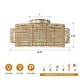 preview thumbnail 23 of 21, 19.69'' Boho Rattan Caged Ceiling Fan