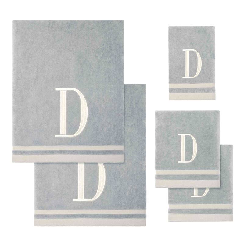 Avanti Linens GRY/IVR Monogram 5-Piece Towel Set