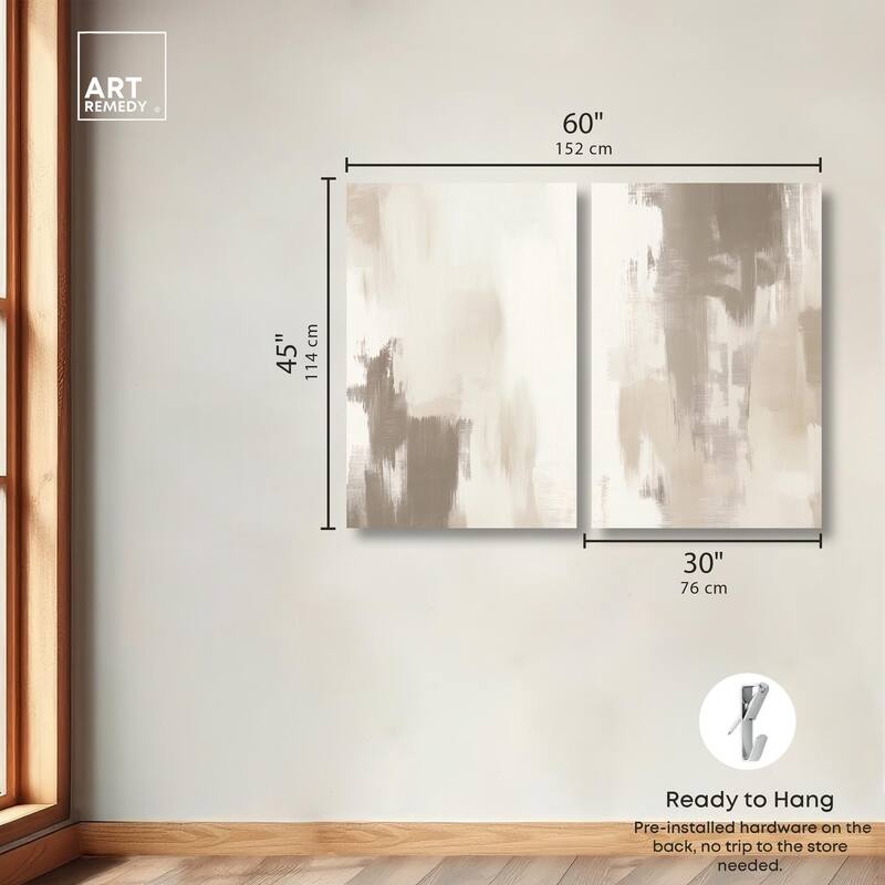 Winter Mist I Canvas Set of 2 by Art Remedy, Gallery Wrapped