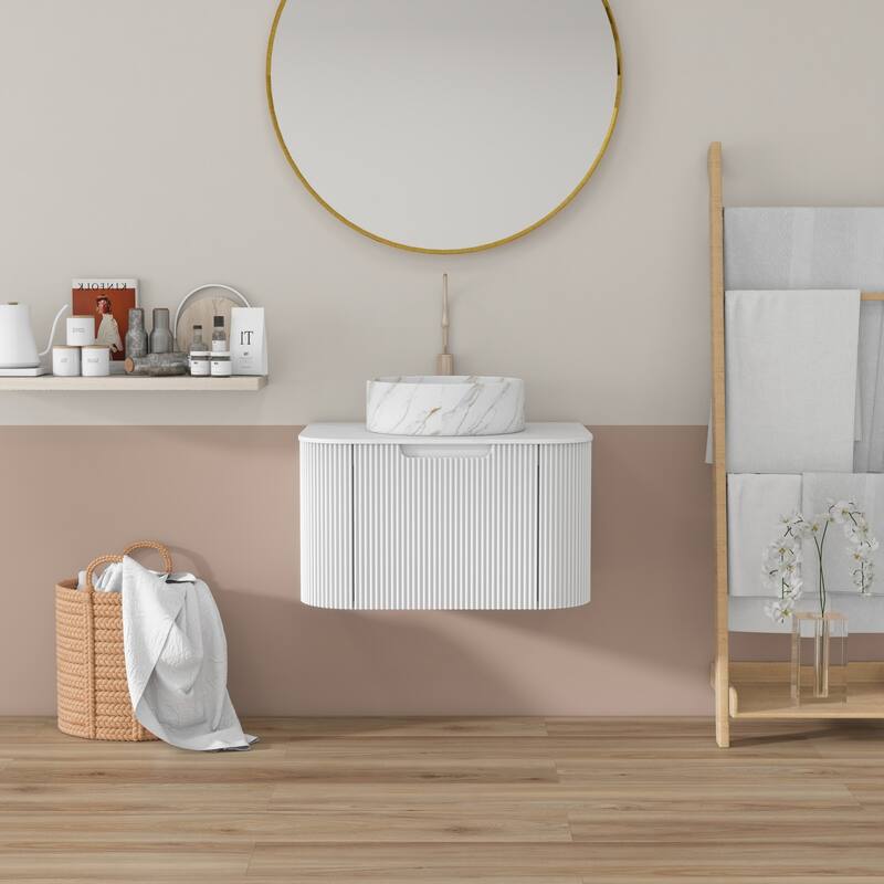 Wall Mounted Bathroom Vanity with Sink