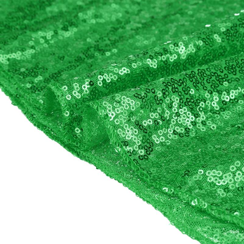 1 Pack Rectangle Tablecloths, Polyester Sequin Table Covers - Green - 47x83inch