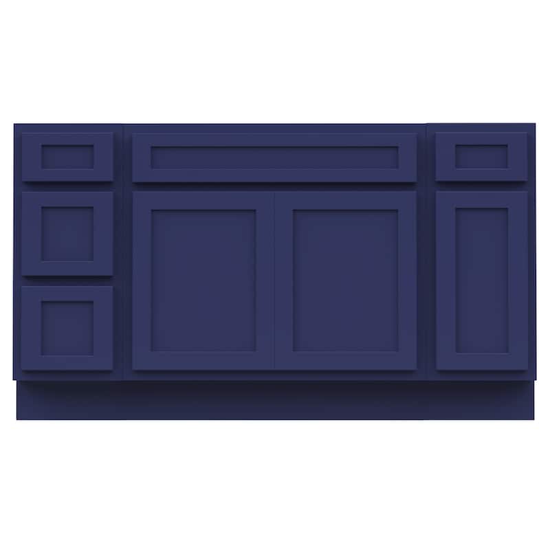 Vanity Art 57" Oak Freestanding Bathroom Vanity Cabinet without Top