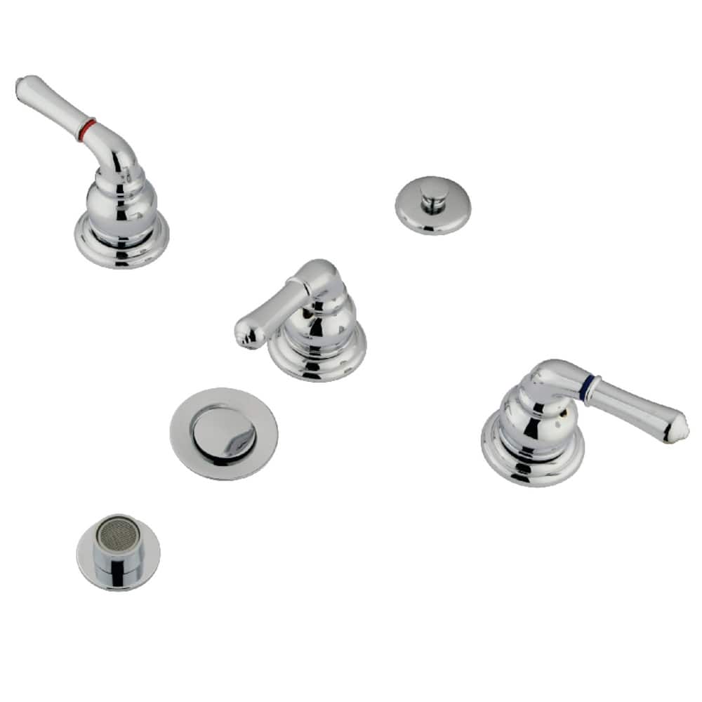 Magellan Three-Handle Deck Mount Bidet Faucet