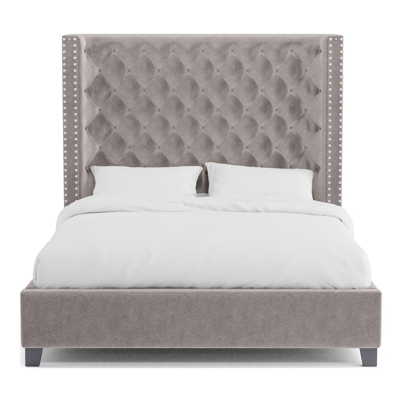 Furniture of America Arun Modern Fabric Low Profile Panel Bed