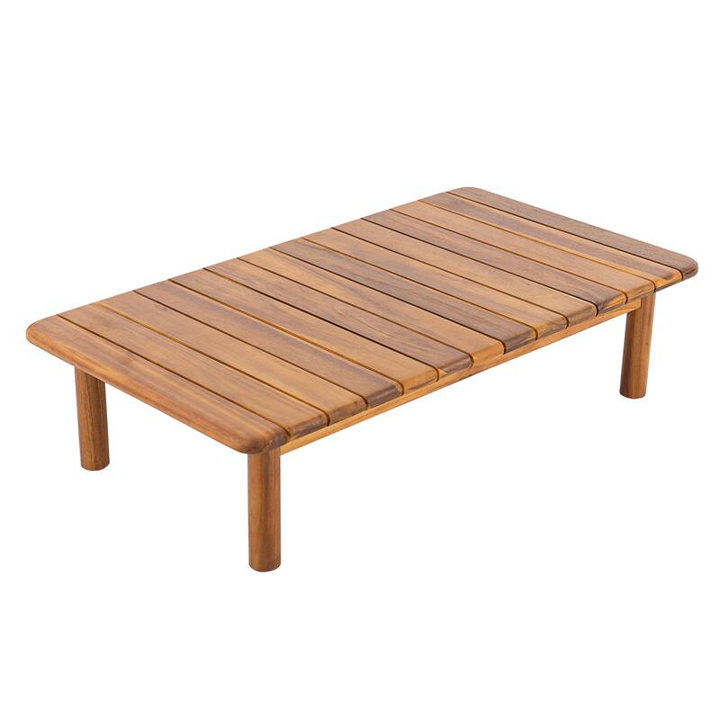 Christopher Knight Home - Canape Modern Outdoor Acacia Wood Coffee Table with Slatted Top