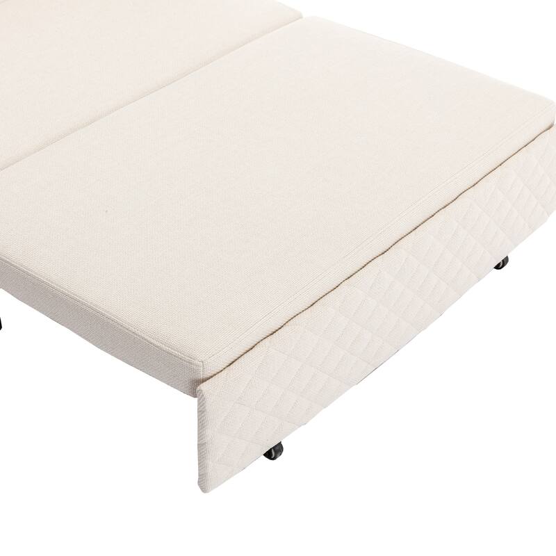 Modern Velvet Loveseat Couch with Pull Out Bed