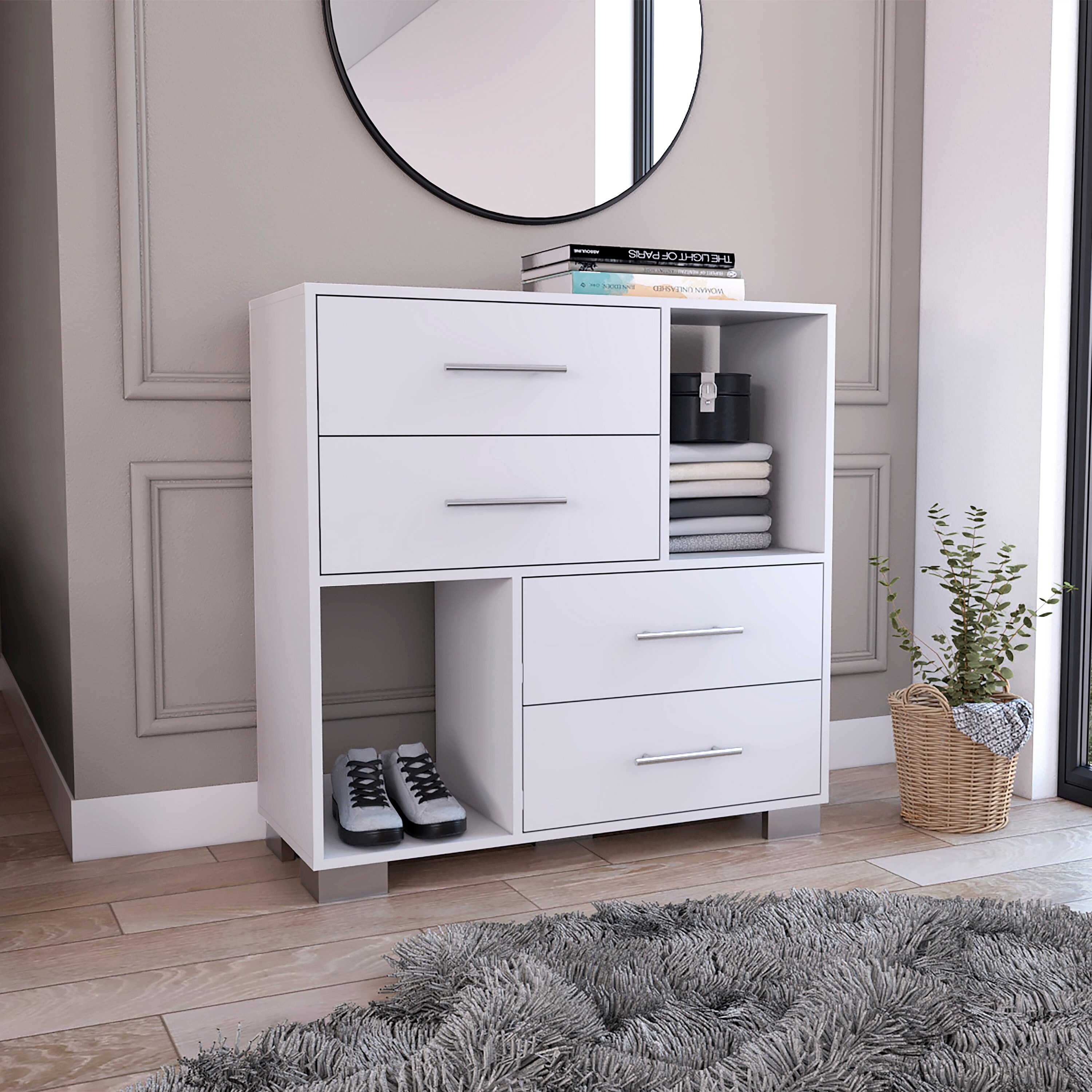 Chest of hot sale drawers with shelves