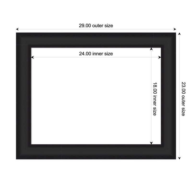 Oliver Framed Dry Erase Magnetic Board - 29 x 23 in - Oliver Black