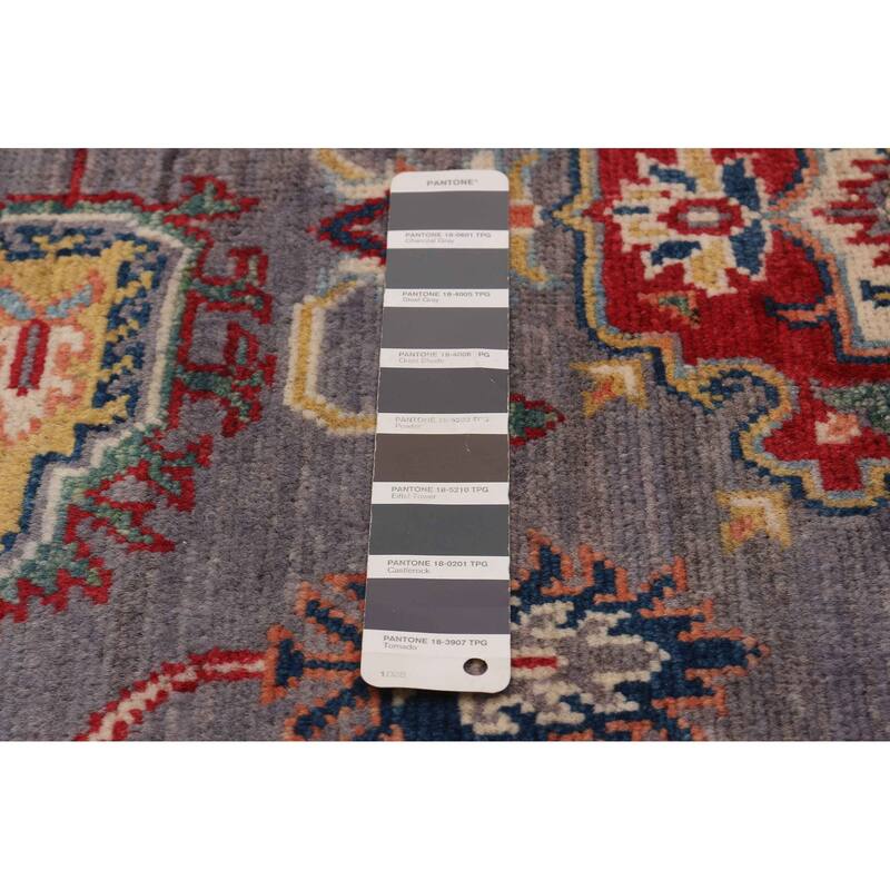 ECARPETGALLERY Hand-knotted Uzbek Ghazni Grey Wool Rug - 8'0 x 10'0