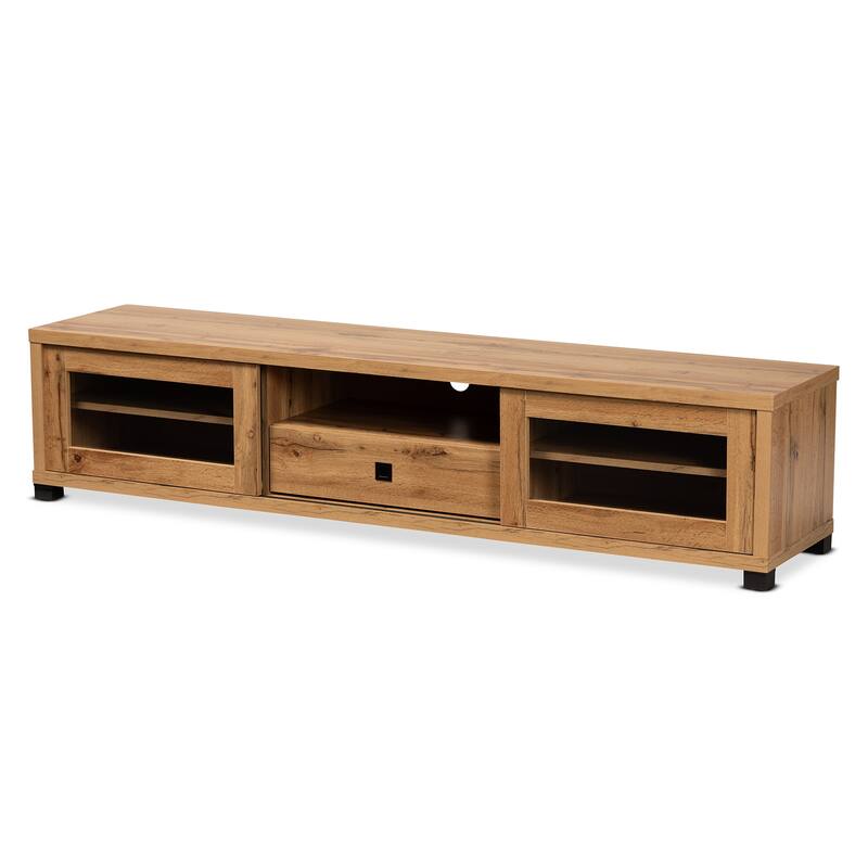 Beasley Modern and Contemporary Wood TV Stand 1-Drawer - Oak