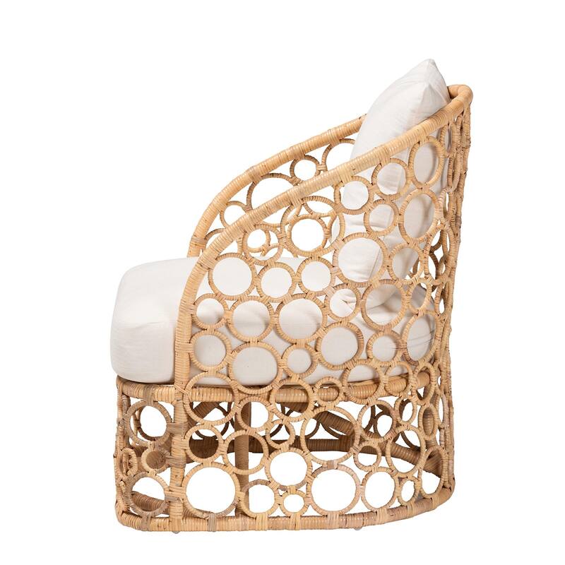 Prisca Bohemian Light Honey Rattan Accent Chair