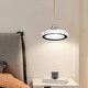 preview thumbnail 4 of 5, Modern LED Crystal Pendant Light White Light - D7.09''xH33.49''