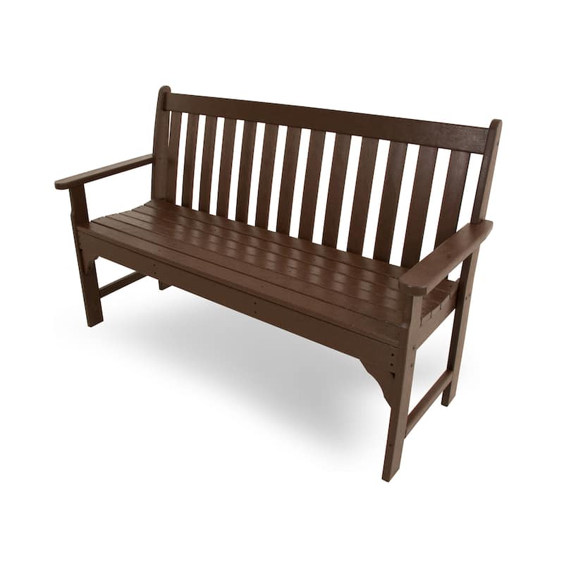 POLYWOOD Vineyard 60" Outdoor Bench - Mahogany