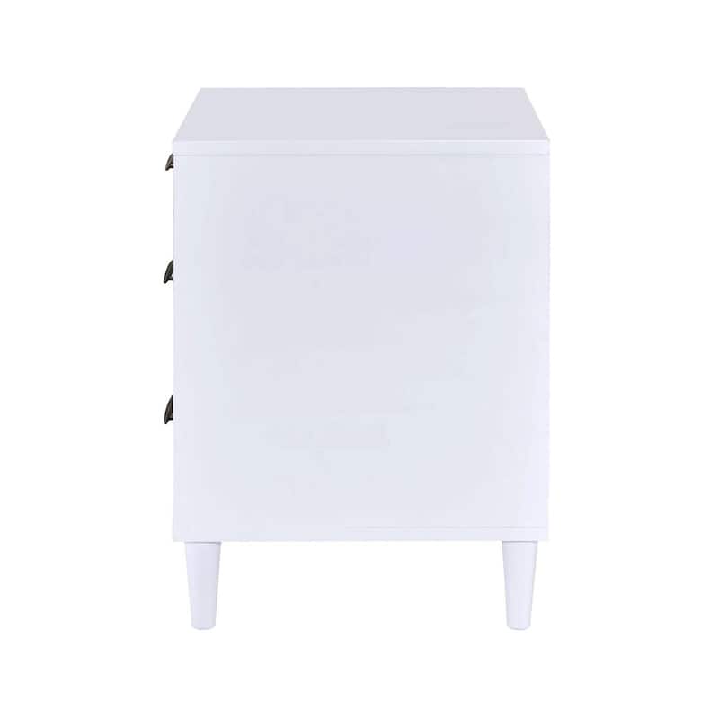 Two-tone Finish Nightstand with 3 Drawers