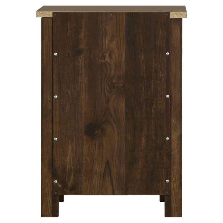 Farmhouse 1-Drawer Bedroom Nightstand with Open Shelf